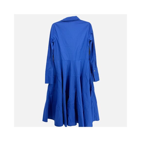Co. Midi Length Blue Poplin Dress Size: XS - Picture 5 of 15
